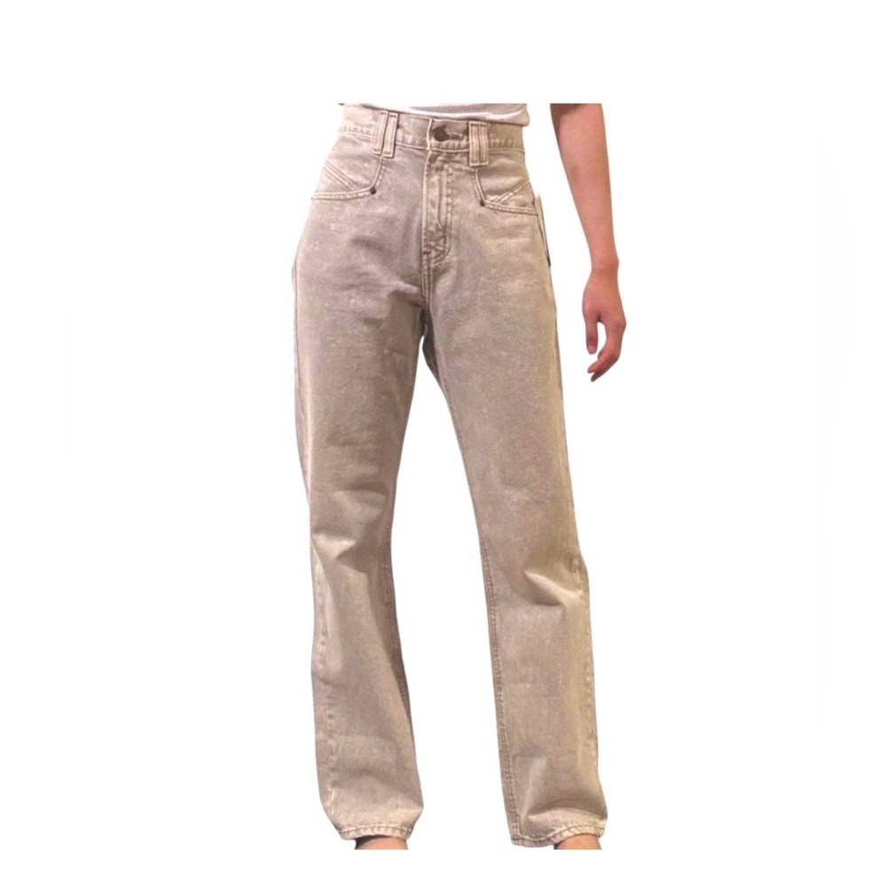 BDG Women’s Cowboy Jeans Tan Stone Washed 90s Style 100% Cotton Rigid Size 28